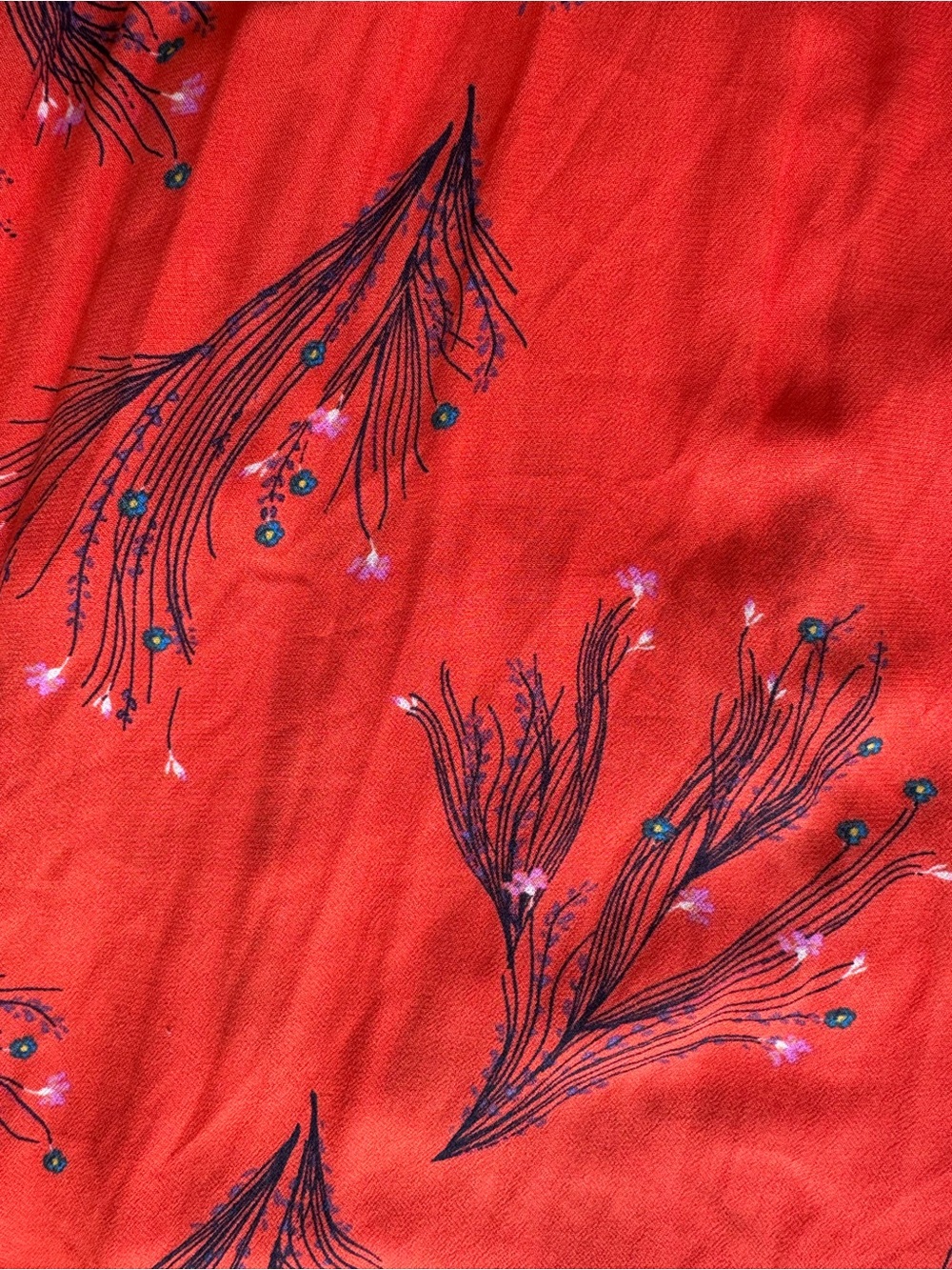 Free People retro coral print midi dress - Picture 5 of 12